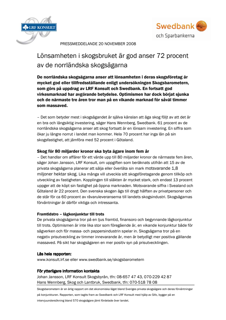 Skogsbarometern – Norrländska siffror