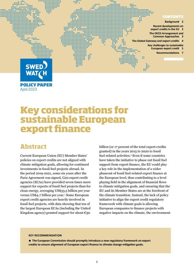 Swedwatch 2023 Key considerations for sustainable EU export credits 230427.pdf