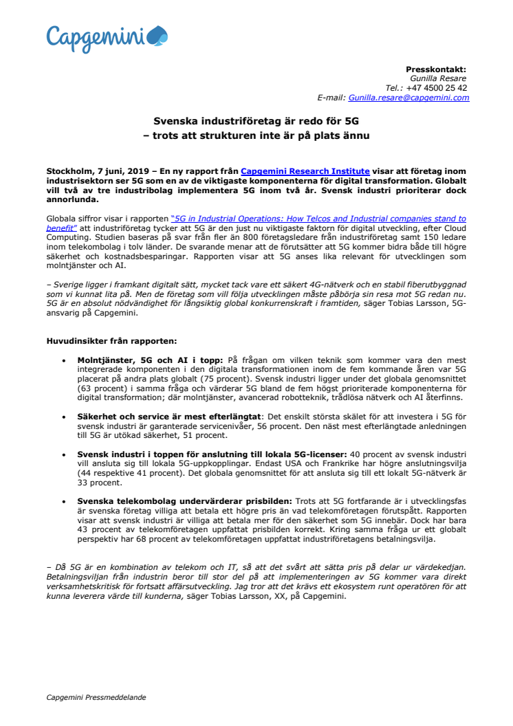 Svenska industriföretag är redo för 5G  – trots att strukturen inte är på plats ännu