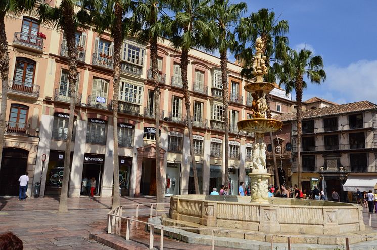 Plaza de la Constitución i centrala Malaga