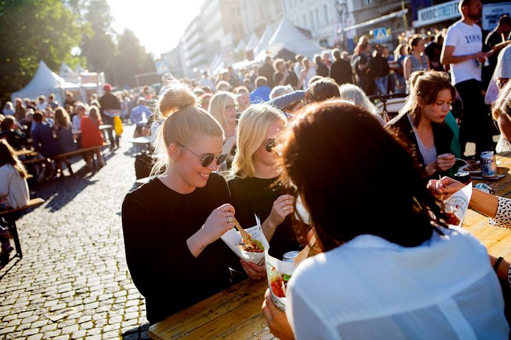 Mattorget på Gustav Adolfs torg under Malmöfestivalen.