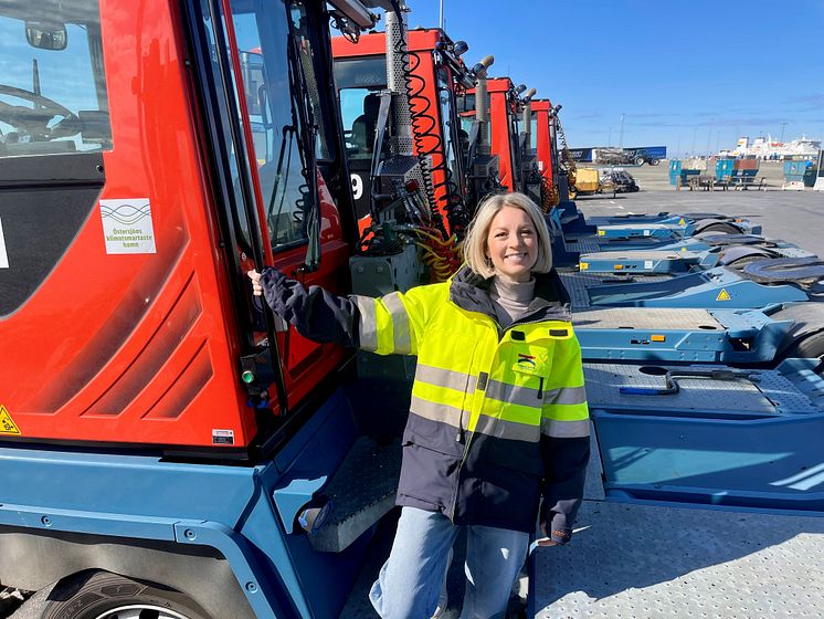 Jennie Folkunger är miljö- och hållbarhetschef på Trelleborgs Hamn. 