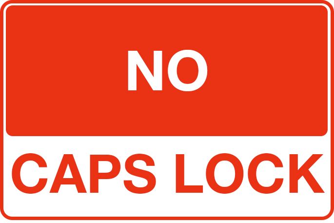 No Caps Lock