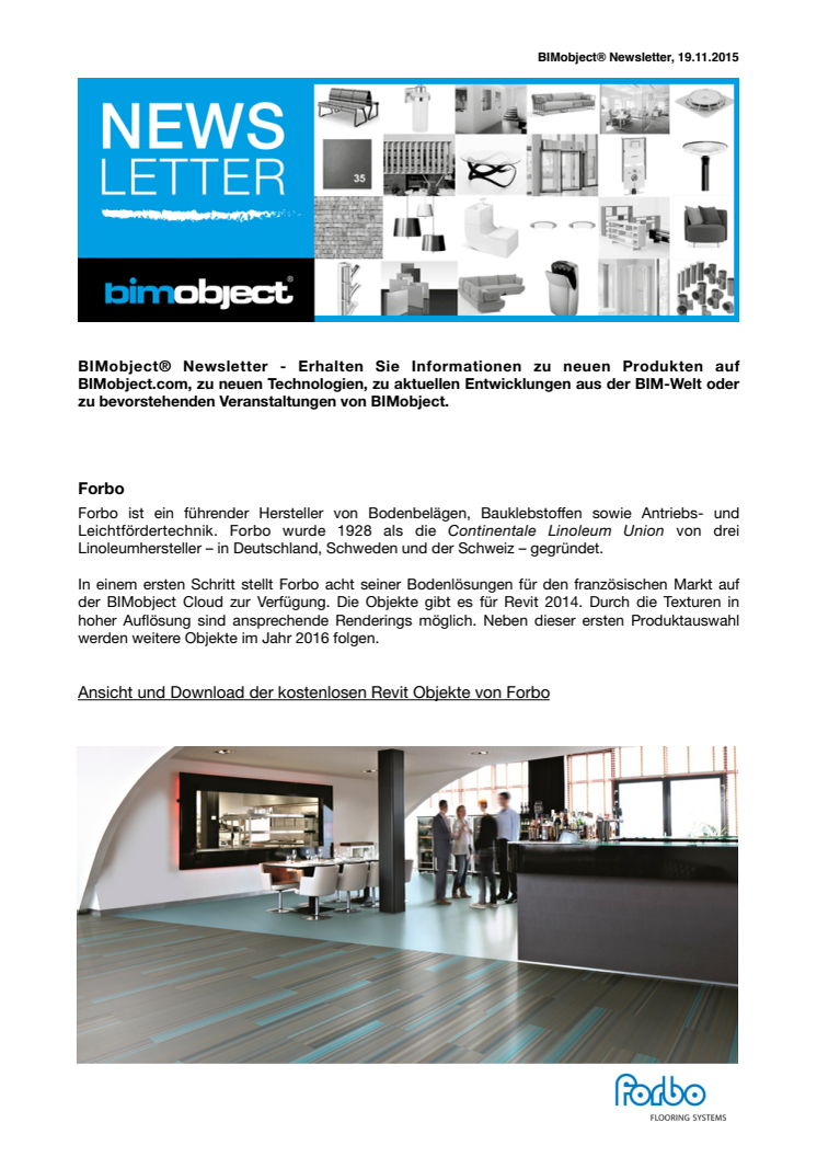 Newsletter - Forbo, Reynaers, Trimo