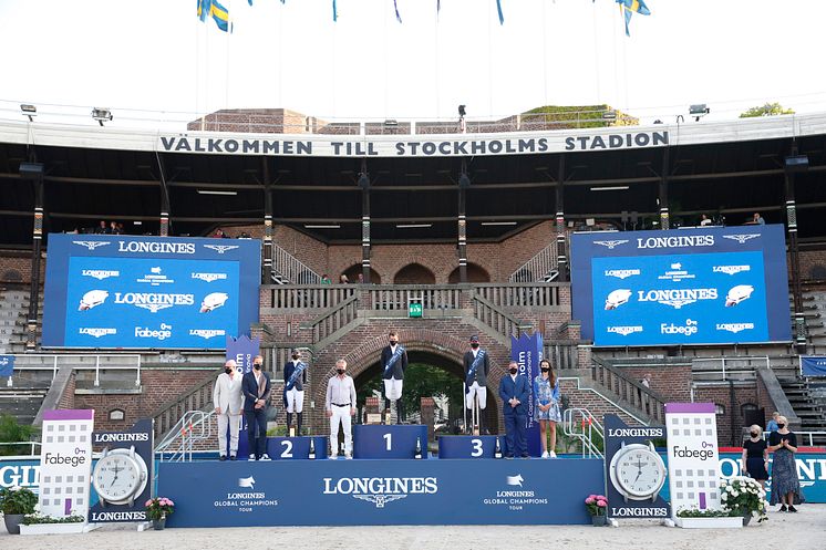 LGCT_STOCKHOLM_1st Scott Brash, 2nd Edwina Tops Alexander, 3rd Spencer Smith_025