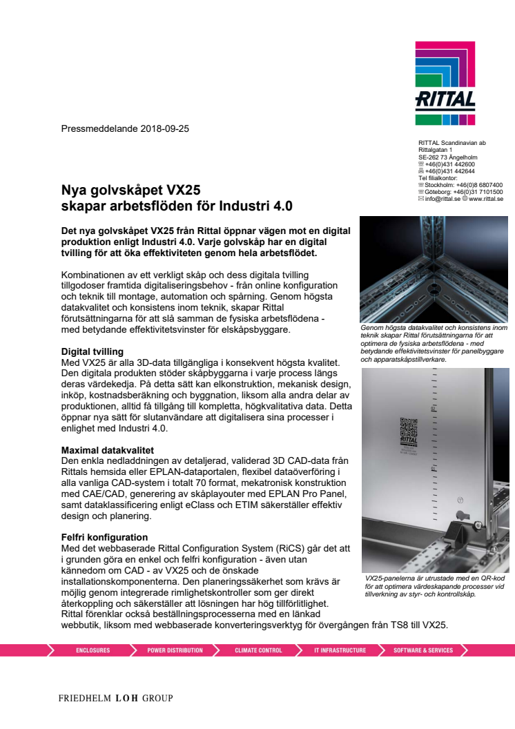 Nya golvskåpet VX25 skapar arbetsflöden för Industri 4.0