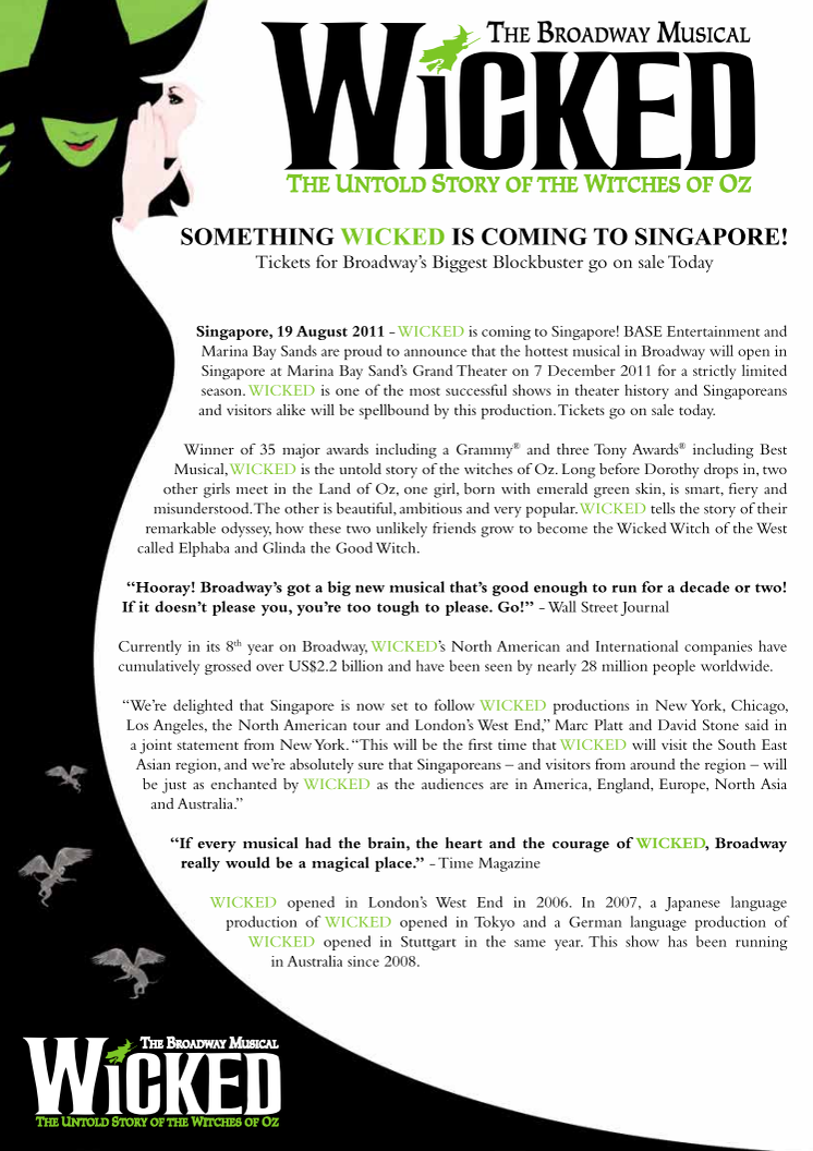 Something Wicked Is Coming to Singapore
