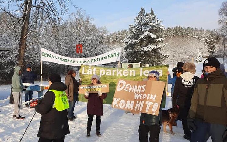 Demonstration vid bommen