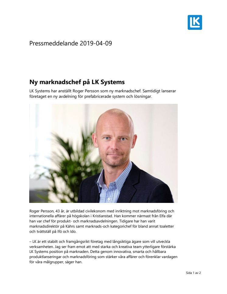 Ny marknadschef på LK Systems