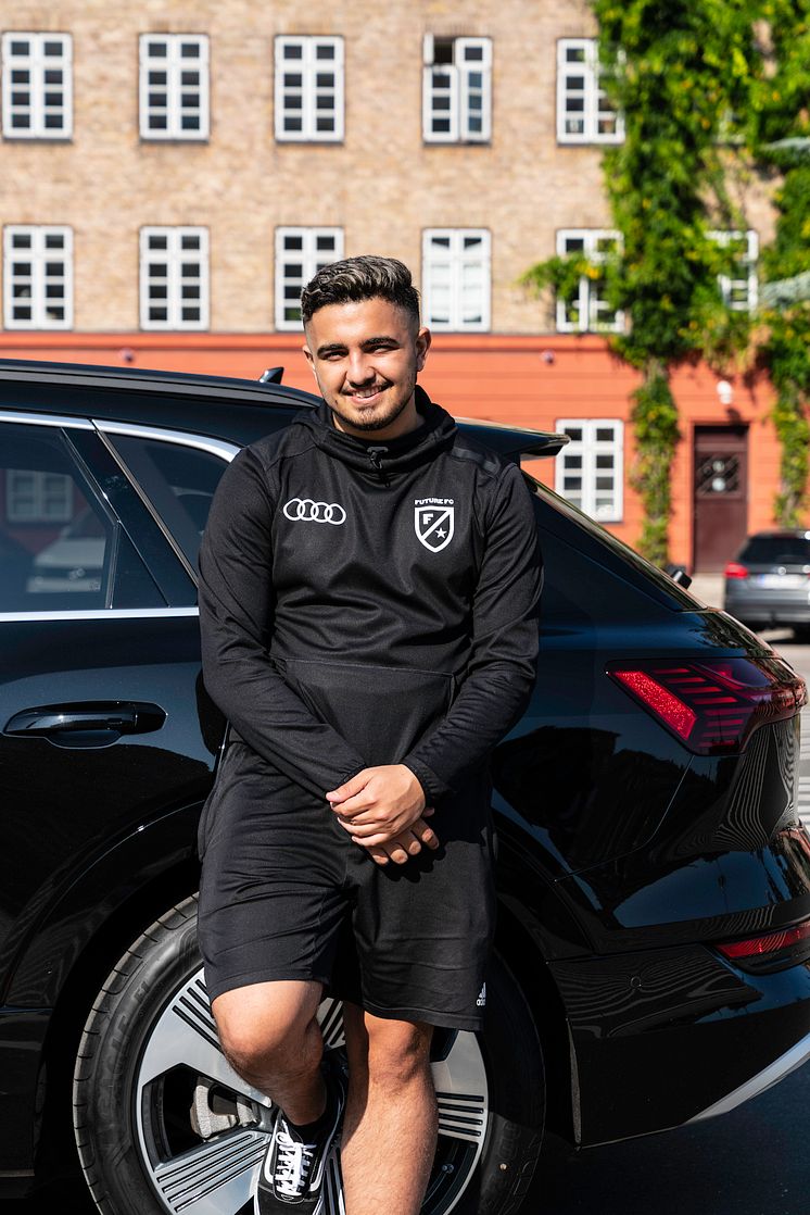 Audi e-tron og Fatih Üstün fra Future FC i København