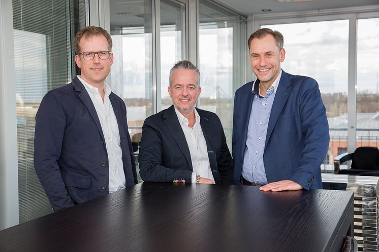 Das neue starke Trio der Fressnapf-Gruppe: v.l. Folkert Schultz, Torsten Toeller und Dr. Hans-Jörg Gidlewitz