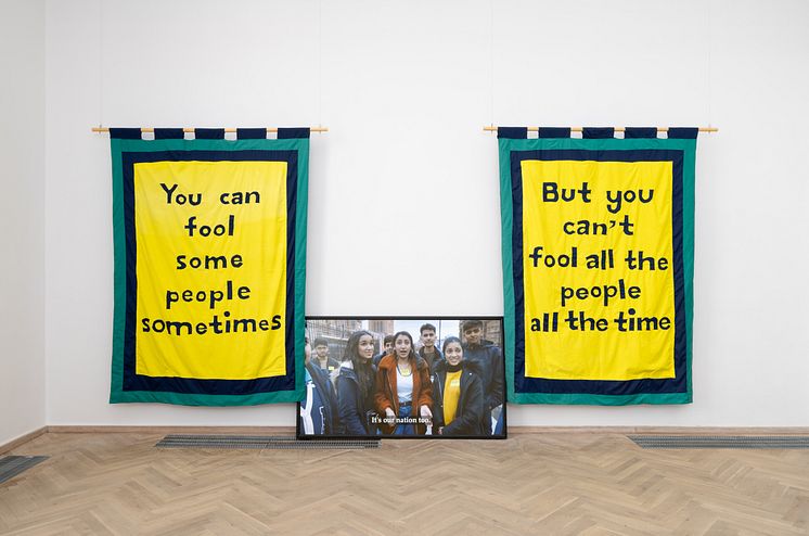 Jeremy Deller, You can fool some people sometimes, 2019. But you can’t fool all the people all the time, 2019. Putin’s Happy, 2019