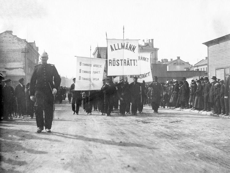 Demonstrationståg i Sundsvall 1899