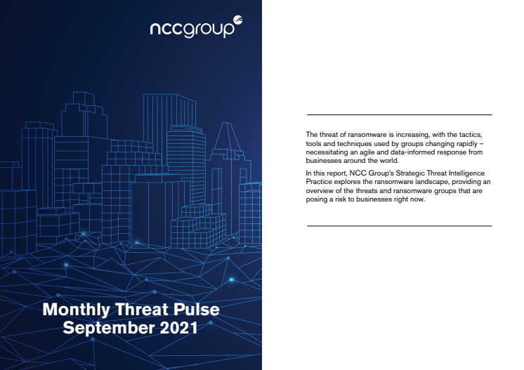 NCC Group Monthly Threat Pulse September 2021