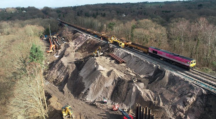 East Grinstead landslip work