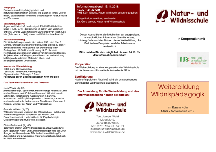 ​Berufsbegleitende Weiterbildung Wildnispädagogik