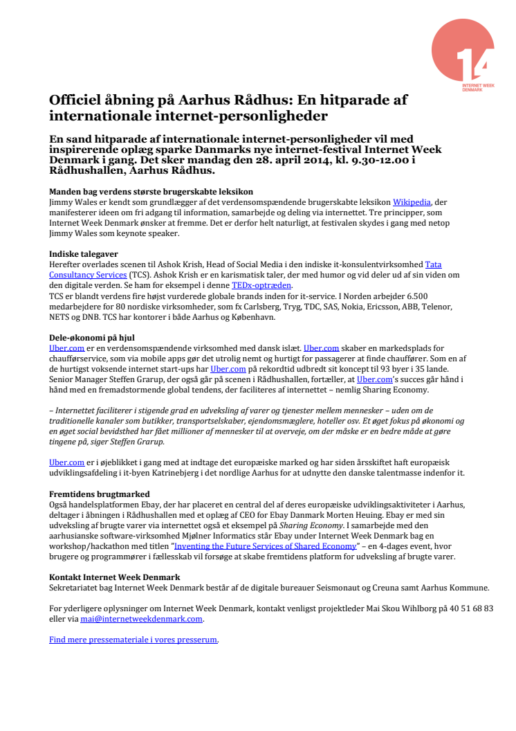 Officiel åbning på Aarhus Rådhus: En hitparade af internationale internet-personligheder