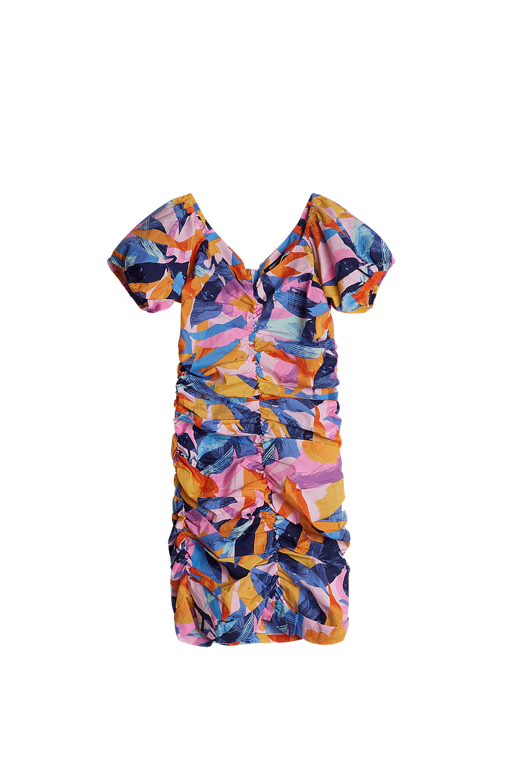 Elina rouched dress - Tropical