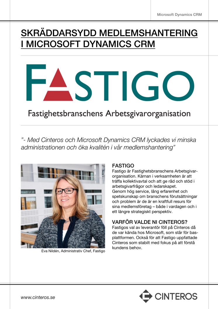 Case Fastigo_Medlemshantering