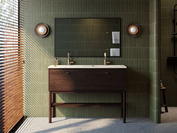 Gustavsberg_Vanity unit_Ducentic_1200_Smoaked oak_Light stone.tif