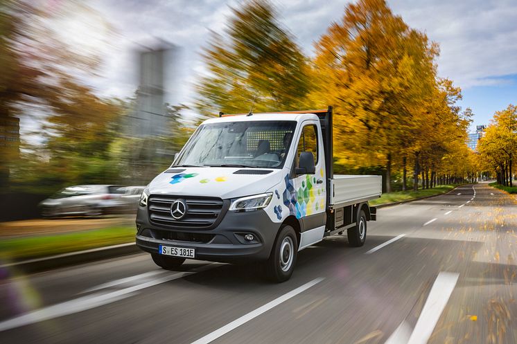 Nya Mercedes-Benz eSprinter som chassi kan förses med en mängd olika påbyggnader.