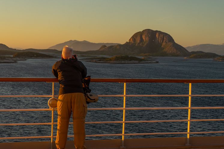 Torghattan, Norway, at sunset