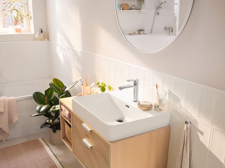 hansgrohe Rebris S i krom ved vask