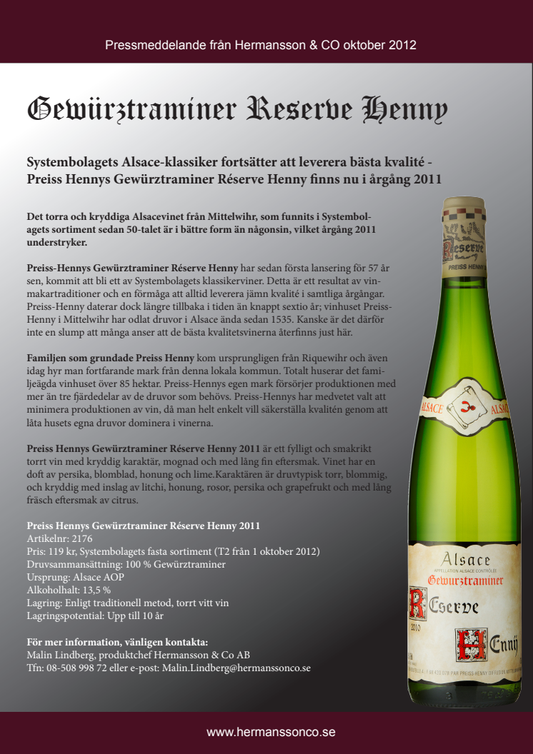 Systembolagets Alsace-klassiker fortsätter att leverera bästa kvalité