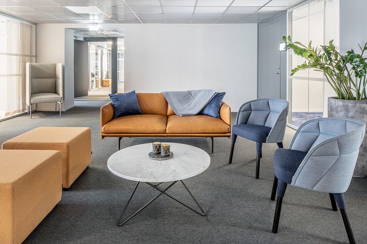 Dreem har tagit fram inredningskoncept för Wåhlins nya kontor på Östra Hamngatan. Sobert blandas med ljusare inslag.