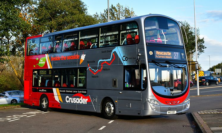 Go North East route that serves South Shields, Jarrow, Gateshead and Newcastle goes up in the world with double-deck buses