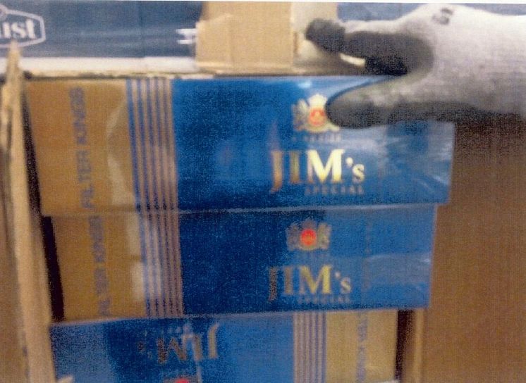 Op Fuzzy - seized cigarettes JIMs not for sale in UK usually