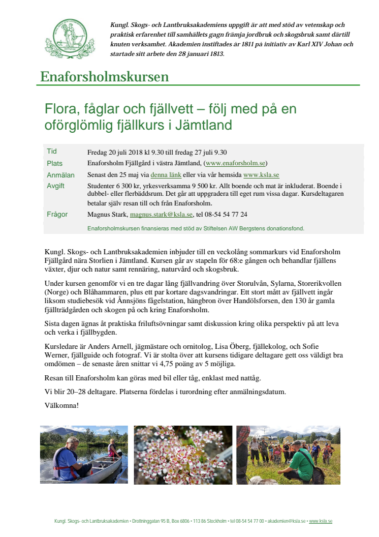 Flora, fåglar och fjällvett – följ med på en oförglömlig fjällkurs i Jämtland 20–27 juli