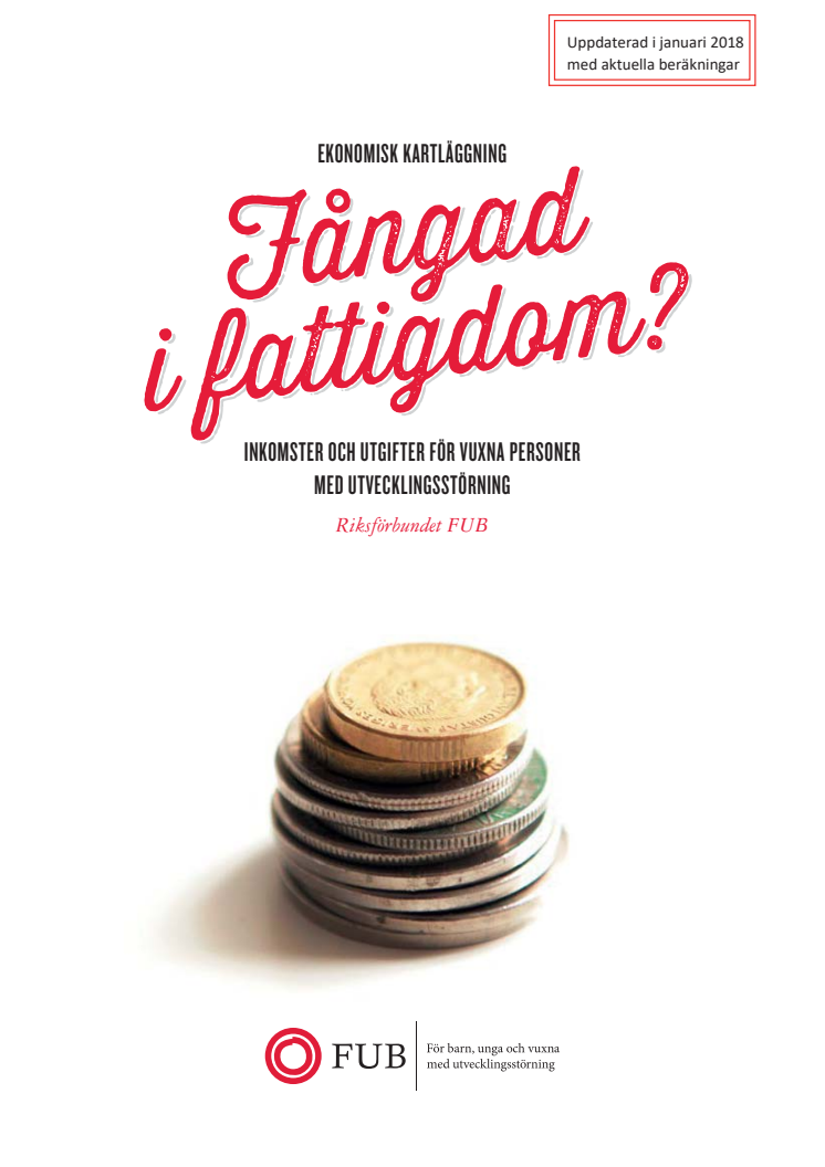 Rapporten Fångad i fattigdom, uppdaterad med aktuella belopp januari 2018