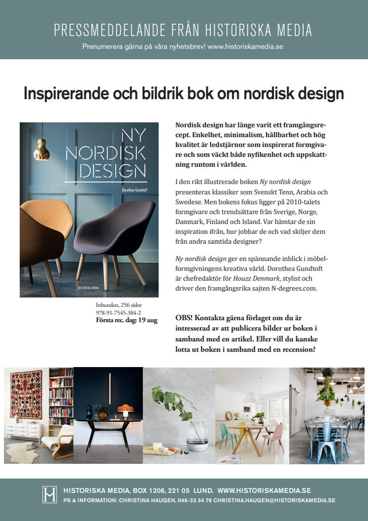 Inspirerande och  bildrik ny bok om nordisk design