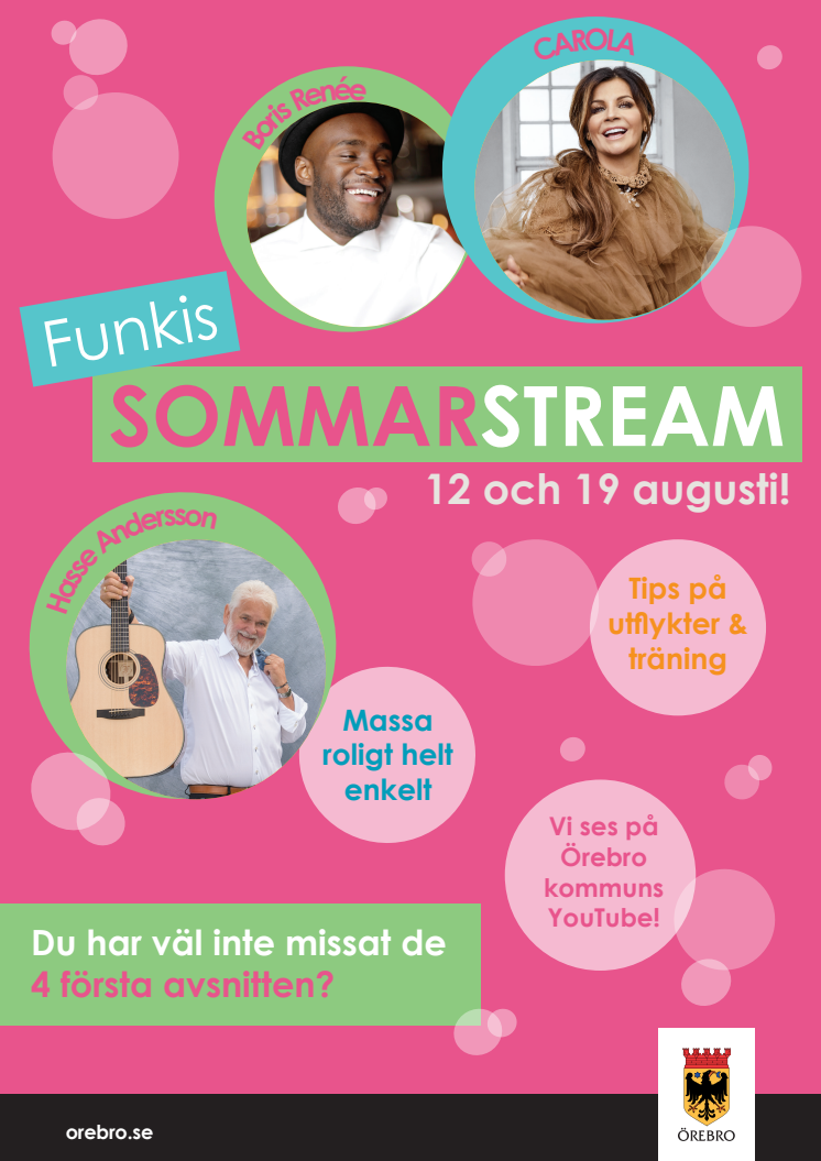 Funkis SommarStream Augusti_affisch