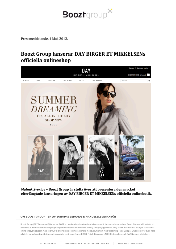 Boozt Group lanserar DAY BIRGER ET MIKKELSENs officiella onlineshop