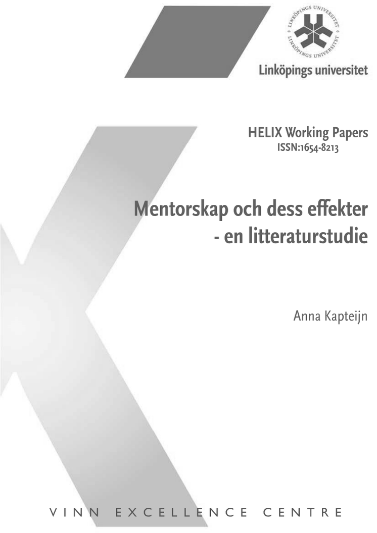 Mentorskap och dess effekter i arbetslivet