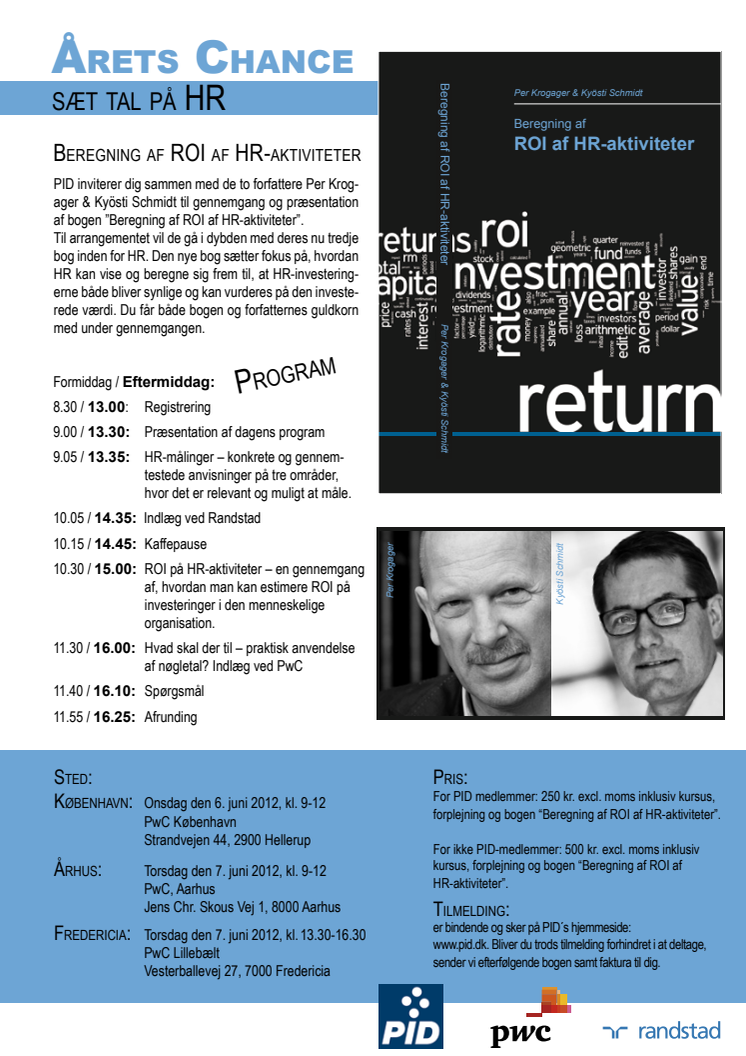 Program for kursus: Beregning af ROI af HR-aktiviteter