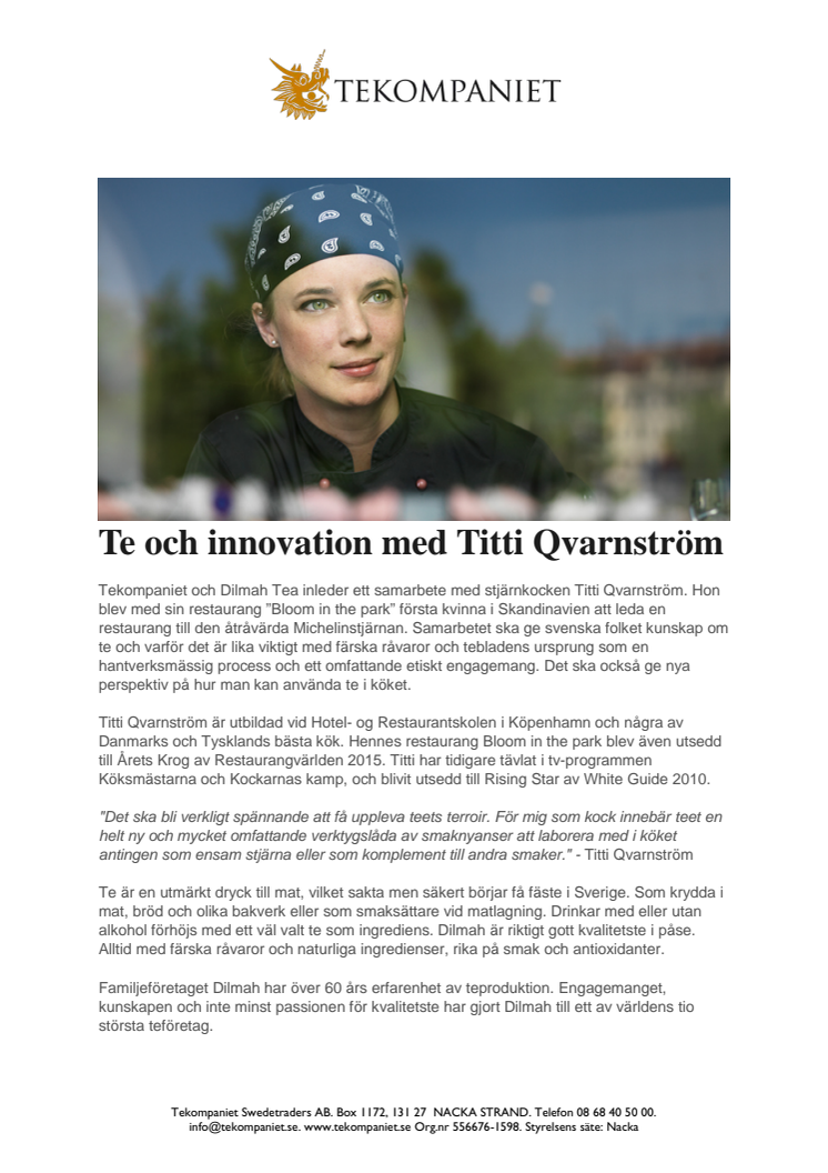 Te och innovation med Titti Qvarnström