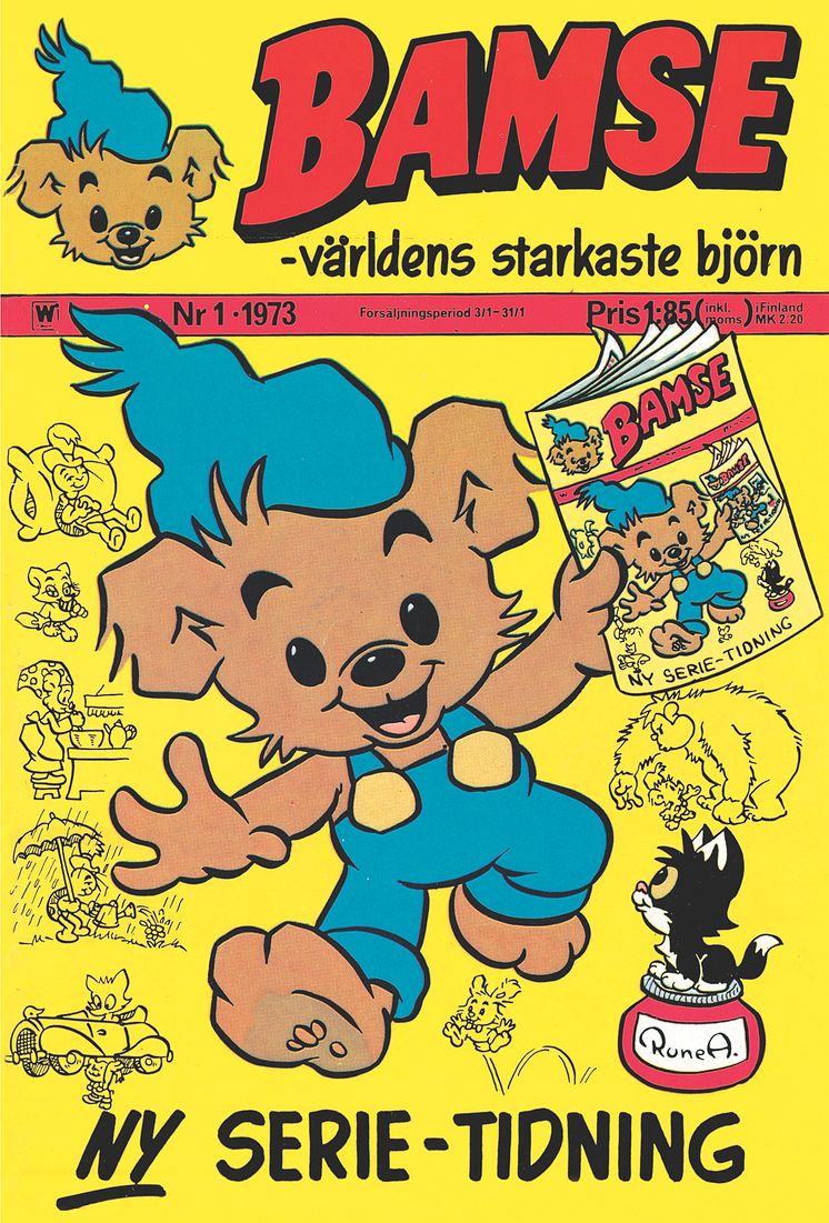 Bamse Omslag, nr 1 1973
