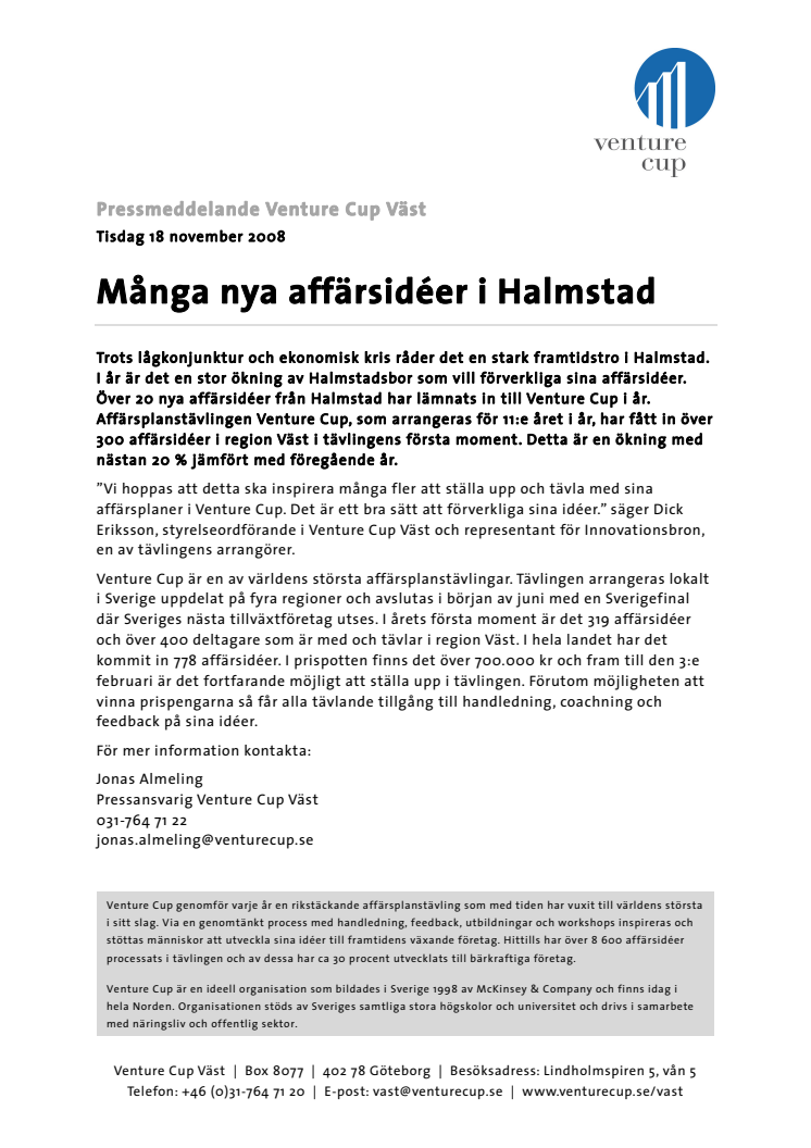 Många nya affärsidéer i Halmstad