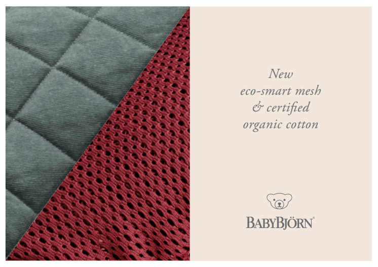 New eco-smart mesh & certified organic cotton