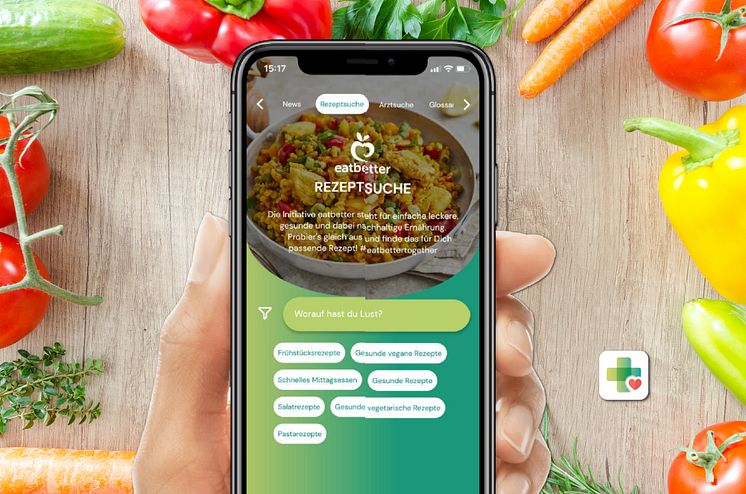 APPzumARZT inkl. eatbetter Rezeptsuche