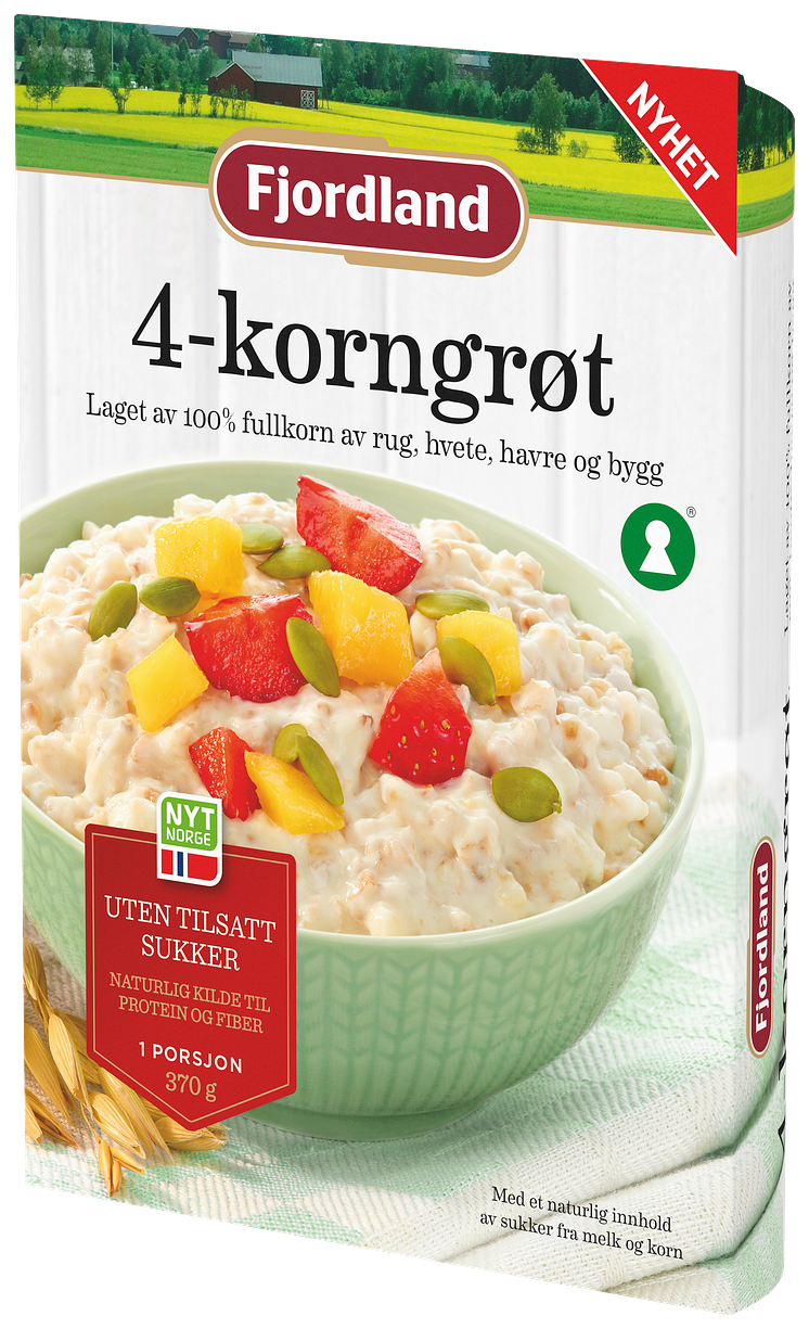 Fjordland 4-korngrøt 370 g png