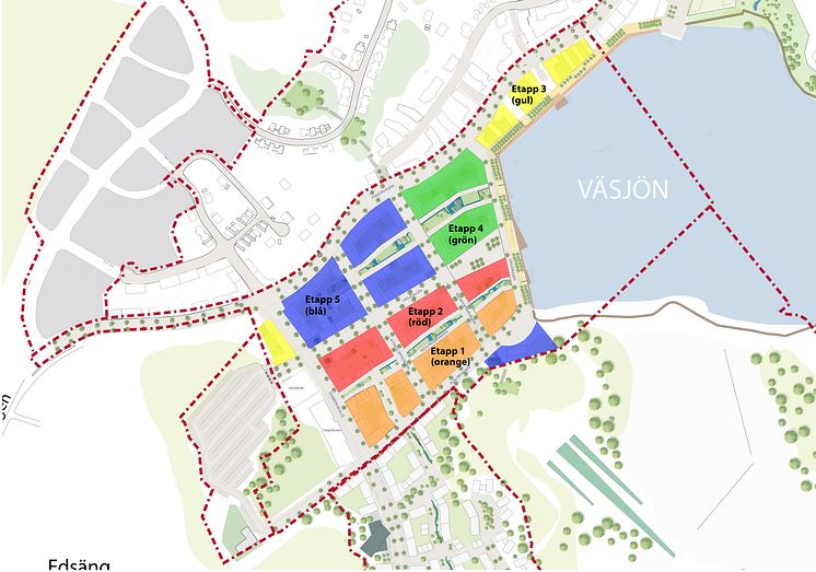 Utbyggnadsordning_Väsjö torg_status feb 2021