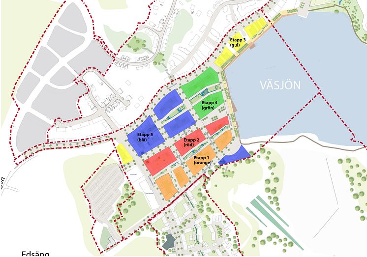 Utbyggnadsordning_Väsjö torg_status feb 2021