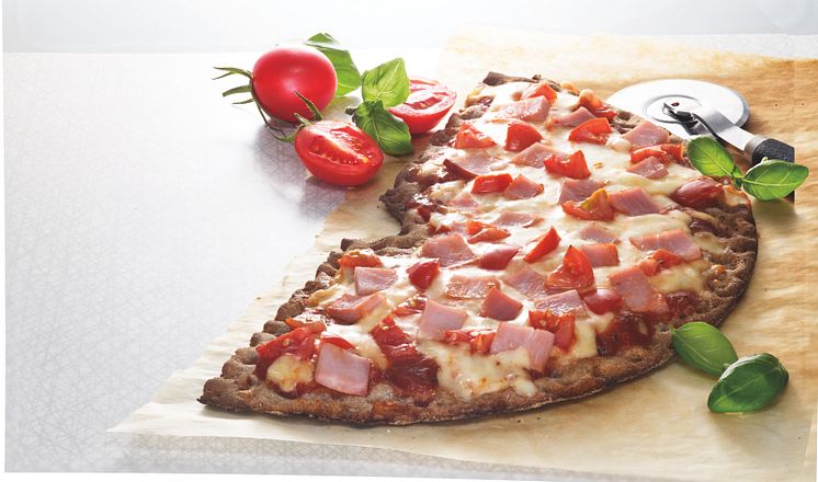 Leksands knäckepizza - skinka