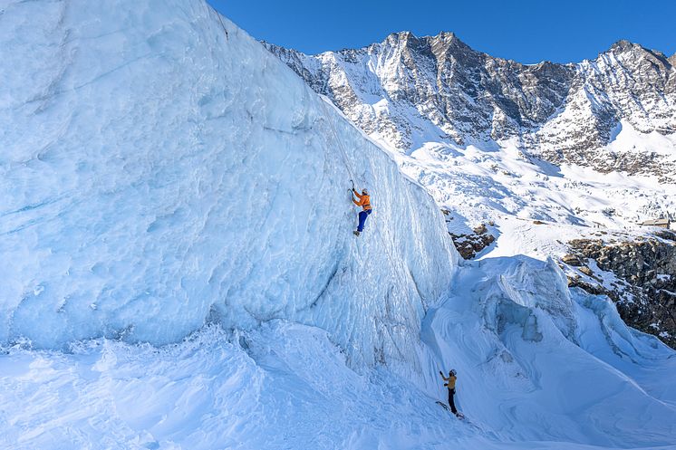 Eisklettern im Saastal 