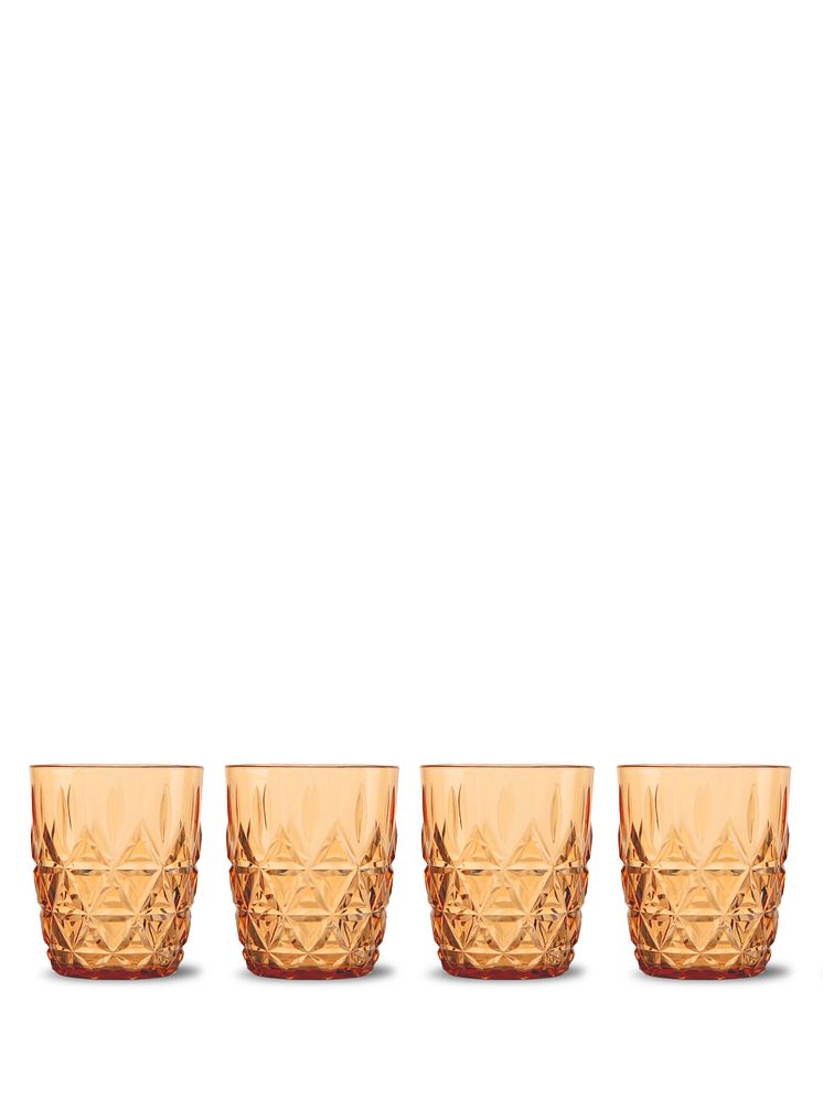 Sagaform SS25 - Picnic Juni water glass, 4-pcs Amber