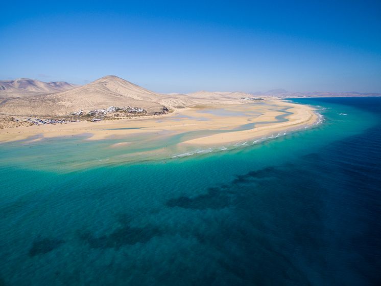 Stranden Risco del Paso på Fuerteventura